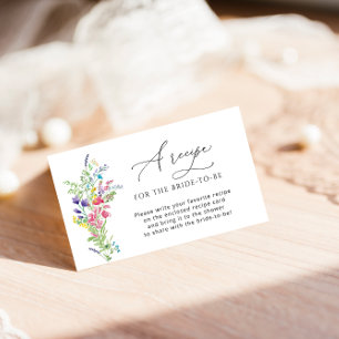 Sommerliche Wildblume Bitte bringen Sie ein Rezept Begleitkarte