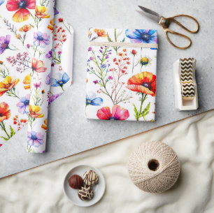 Sommerliche Wildblume Geschenkpapier