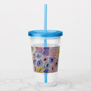 Sommerliche Wildblumen Acryltrinkbecher