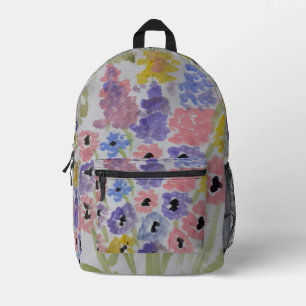 Sommerliche Wildblumen Bedruckter Rucksack