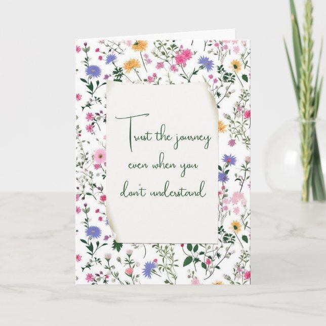 Sommerliche Wildblumen denken Sie Karte (Vorderseite)