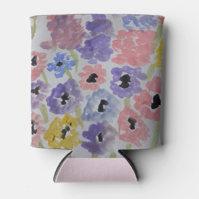 Sommerliche Wildblumen Dosenkühler (Vorderseite)