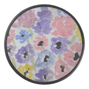 Sommerliche Wildblumen Eishockey Puck