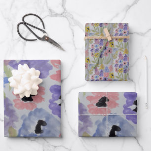 Sommerliche Wildblumen Geschenkpapier Set