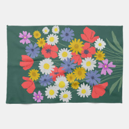 Sommerliche Wildblumen Geschirrtuch