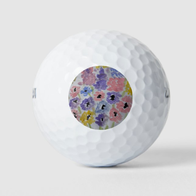 Sommerliche Wildblumen Golfball (Vorderseite)