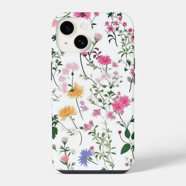 Sommerliche Wildblumen iPhone Hülle (Rückseite)