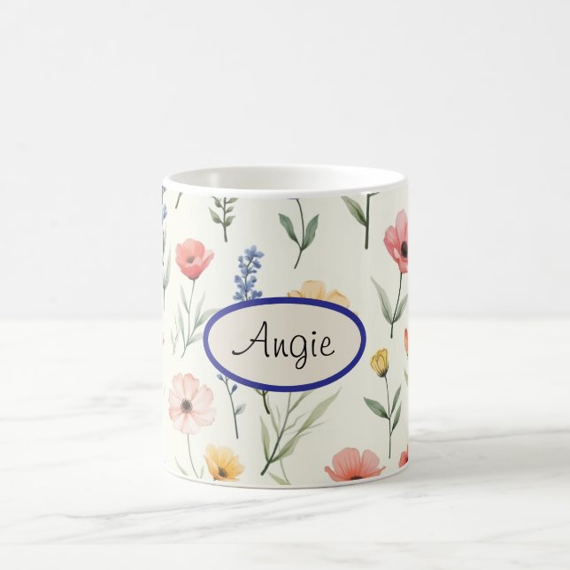 Sommerliche Wildblumen Kaffeetasse (Mittel)