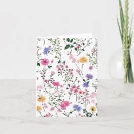 Sommerliche Wildblumen Karte