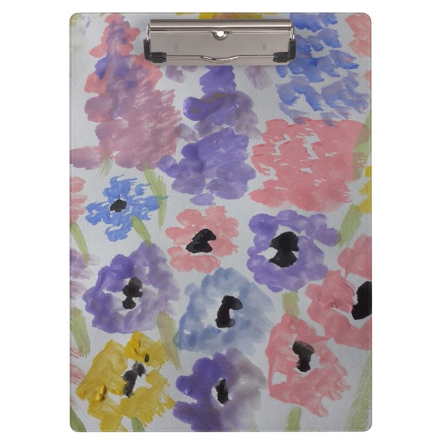 Sommerliche Wildblumen Klemmbrett (Vorderseite)