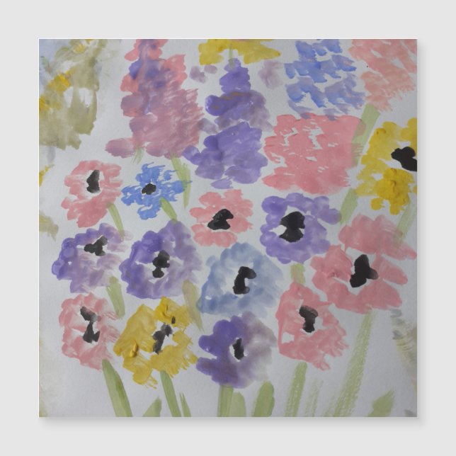 Sommerliche Wildblumen Magnetkarte (Vorderseite)