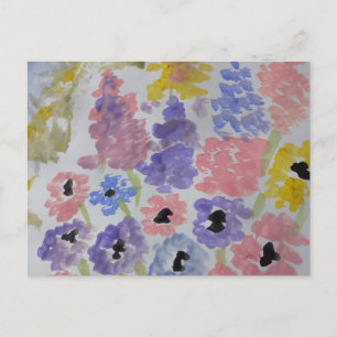 Sommerliche Wildblumen Postkarte