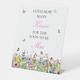 Sommerliche Wildblumen & Schmetterlinge Guess Kiss Sockelschild