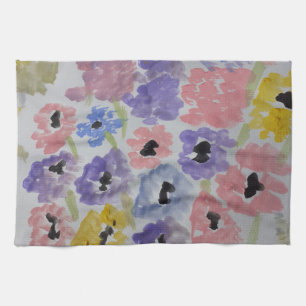Sommerliche Wildblumen Teetuch Geschirrtuch
