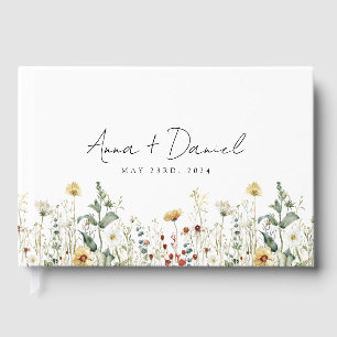Sommerliche Wildblumenfeld-Hochzeit Gästebuch