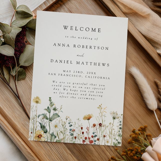 Sommerliche Wildblumenfeld-Hochzeit Programm (Von Creator hochgeladen)