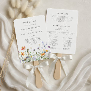 Sommerliche Wildblumengarten-Hochzeit Fächer