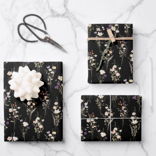 Sommerliche Wildblumensträuße Geschenkpapier Set