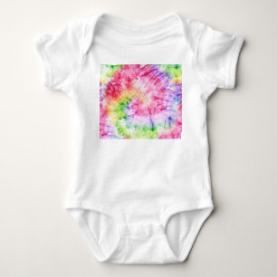 Sommerliche Wirbel: Pastellfarbene Krawatte-Muster Baby Strampler
