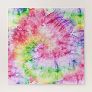 Sommerliche Wirbel: Pastellfarbene Krawatte-Muster Puzzle
