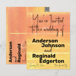 Sommerliche zwanglose Einladung doppelseitig gelbe Postkarte