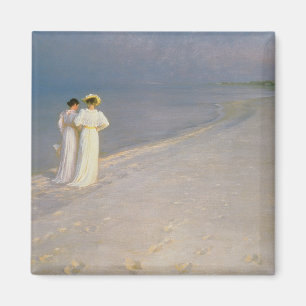 Sommerlicher Abend am Südstrand von Skagen Magnet