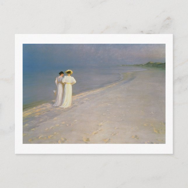 Sommerlicher Abend am Südstrand von Skagen Postkarte (Vorderseite)