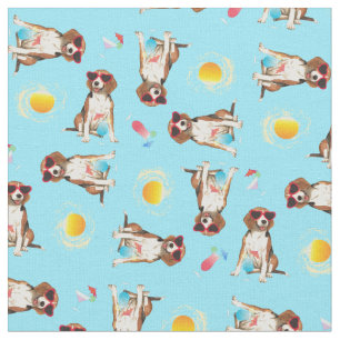 Sommerlicher Beagle Stoff