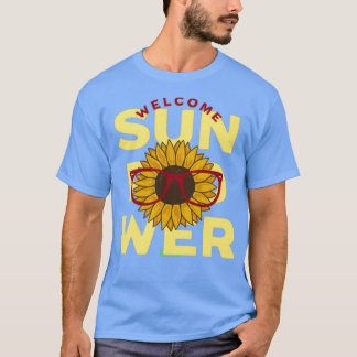 Sommerlicher Empfang von Sonnenblumen T-Shirt