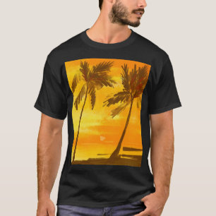 Sommerlicher Hintergrund tropischer Palmen T-Shirt
