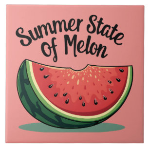 Sommerlicher Melonen-Retro-Frucht-Art Fliese