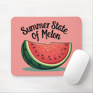 Sommerlicher Melonenzustand Retro Frucht Kunst Mousepad