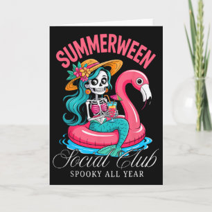 Sommerlicher Sozialklub Spooky Ganzjährig Skelett Karte