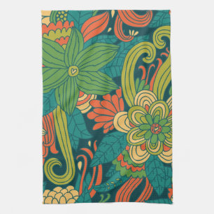 Sommerliches Blumenmuster Küchentuch