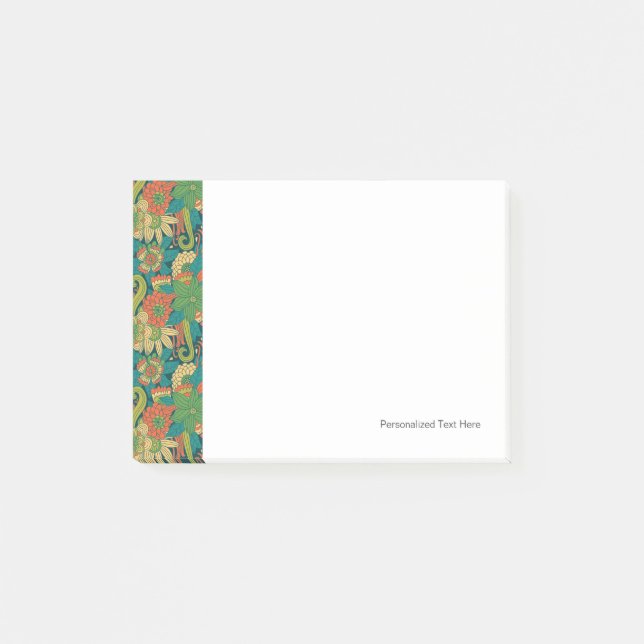 Sommerliches Blumenmuster Post-it Klebezettel (Vorderseite)