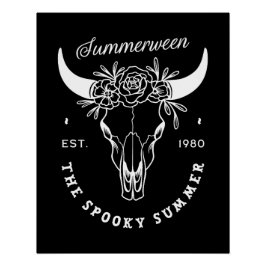 Sommerliches gotisches Party-Thema schwarz Poster