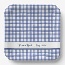 Sommerliches Marine-Blau-Gingham, Kariertes 4. Jul