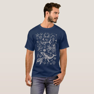 Sommerliches Meeresleben-Doodle T-Shirt