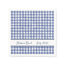 Sommerliches Nautiles Blau Gingham, Kariertes 4. J