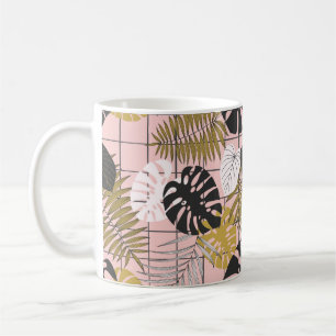 Sommerliches tropisches Palmblätter-Muster Kaffeetasse