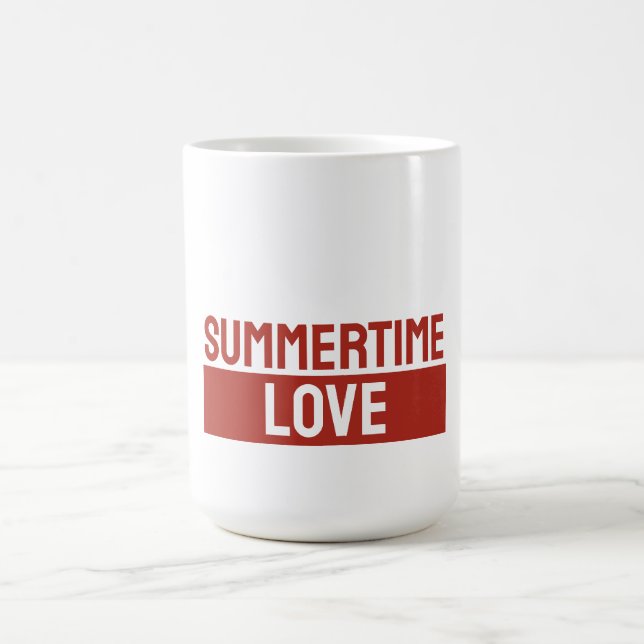 Sommerliebe Minimalistischer Moderner Einfacher Ro Kaffeetasse (Mittel)
