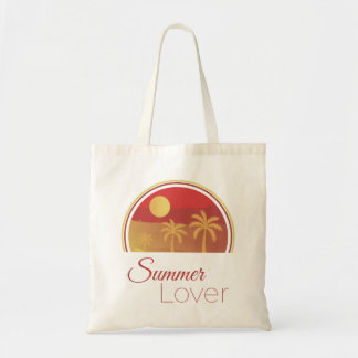 Sommerliebhaber Retro-Sonnenuntergang Palmen Tropi Tragetasche