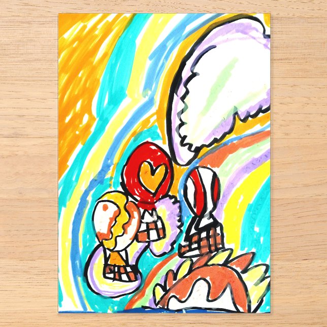 Sommerluftballons   acryleinladungen (Vorderseite)