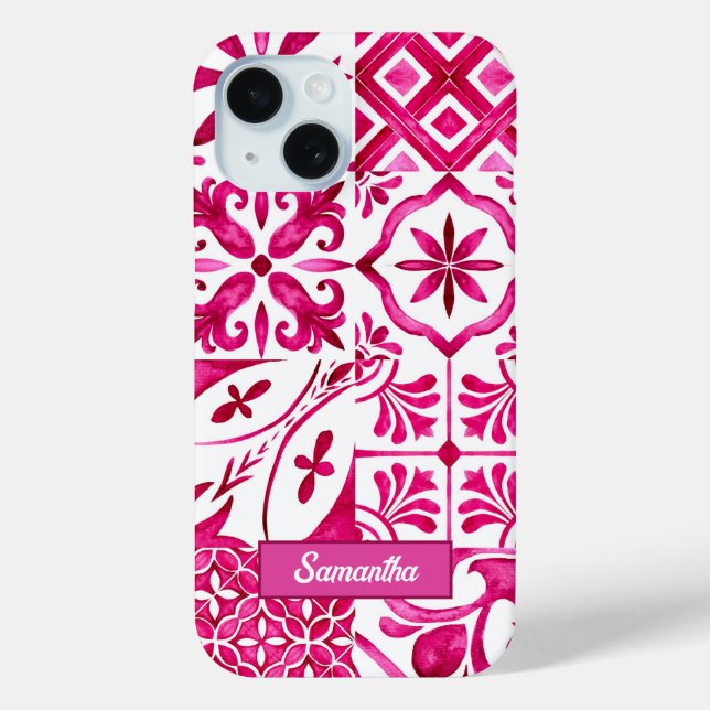 Sommermajolika rot sizilianische Mittelmeer Case-Mate iPhone Hülle (Rückseite)