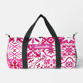 Sommermajolika rot sizilianische Mittelmeer Duffle Bag