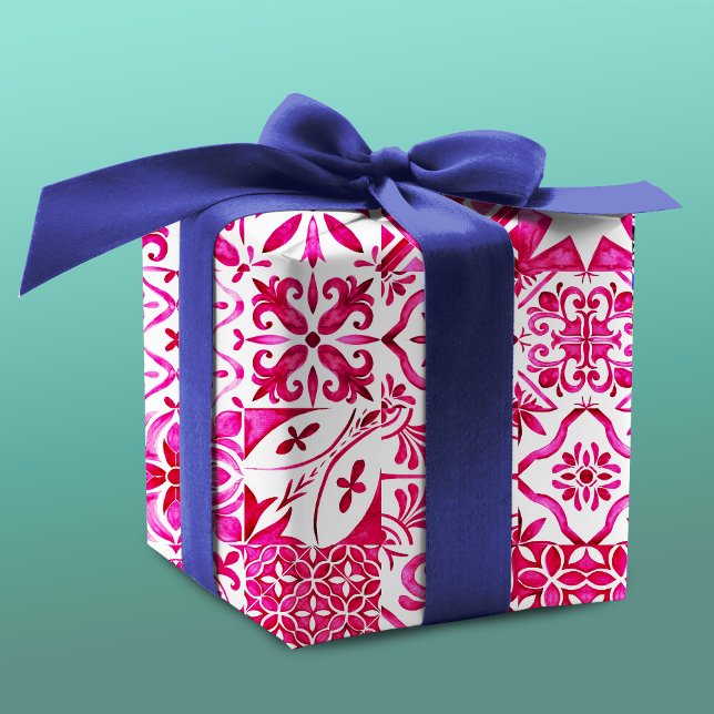 Sommermajolika rot sizilianische Mittelmeer Geschenkpapier (Von Creator hochgeladen)