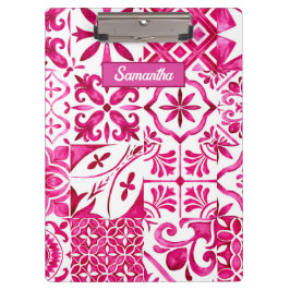 Sommermajolika rot sizilianische Mittelmeer Klemmbrett