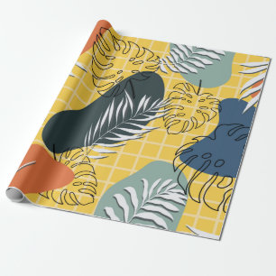 Sommermemphi nahtlos, abstrakte Formen und Geschenkpapier