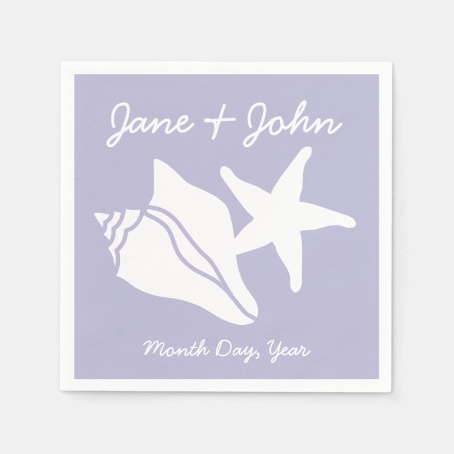 Sommermonate in Lavendel Napkins Serviette (Vorderseite)
