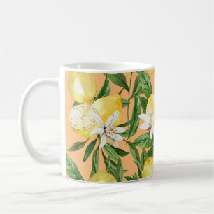 Sommermonate und Zitronenblüten Muster Kaffee mu Kaffeetasse